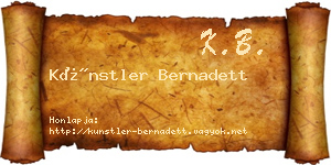Künstler Bernadett névjegykártya